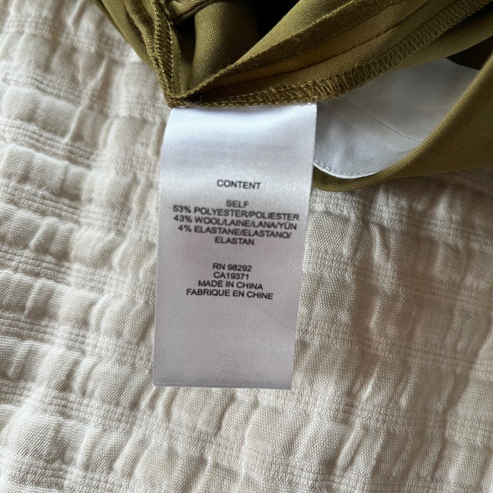 Tibi Stella Tropical Wool  Pant in Dark Hazel Green - 2 - Picture 5 of 13